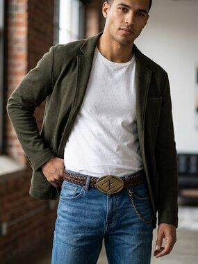 Enyce Vintage NWT Rustic Outer Side Brown Leather Belt